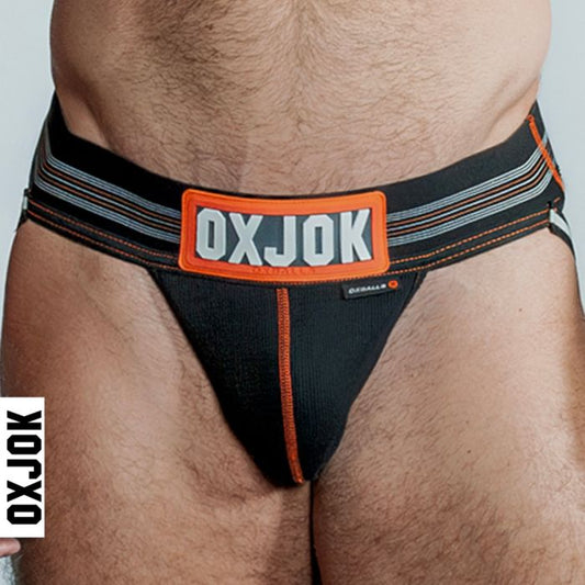 Oxballs Slingjock Upthrust Slider-Strap Jock Strap Black Iron