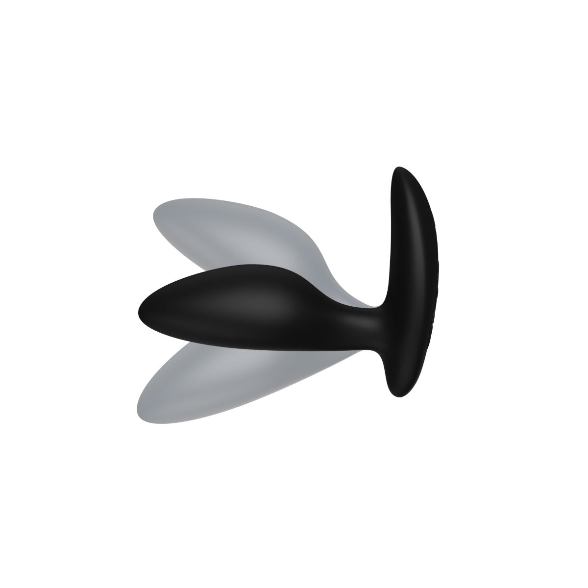 We-Vibe Ditto+ Vibrating Anal Plug Satin Black on its side