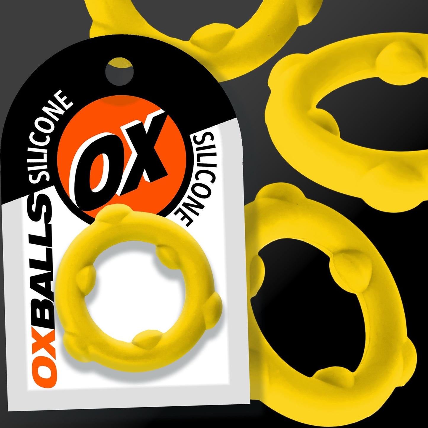 Oxballs SPINNER Cock Ring Yellow Silicone