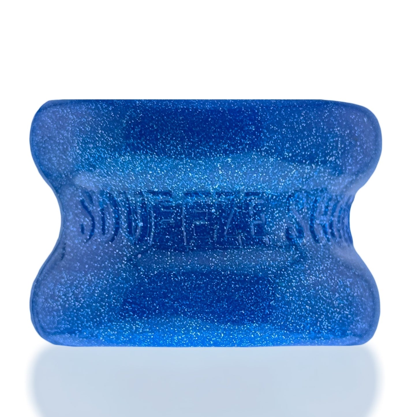 Oxballs SQUEEZE SHORT Ball Stretcher Blue Fire side view