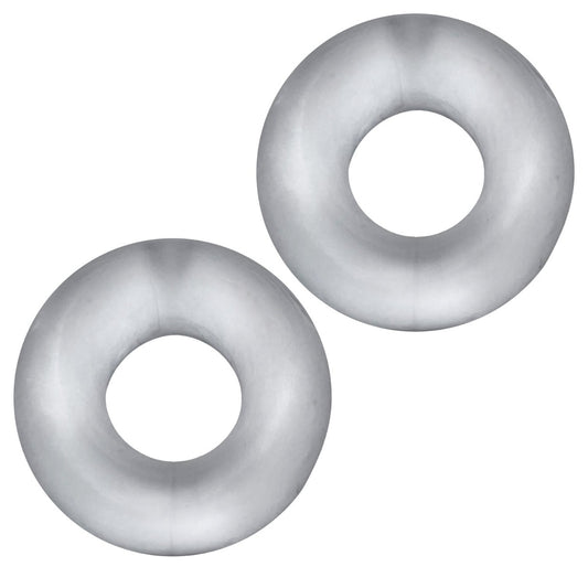 Hunkyjunk Stiffy Bulge Cock Rings Clear Ice 2 Pack (8251399373039)