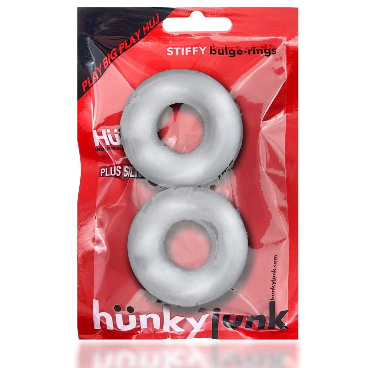 Hunkyjunk Stiffy Bulge Cock Rings Clear Ice 2 Pack (8251399373039)