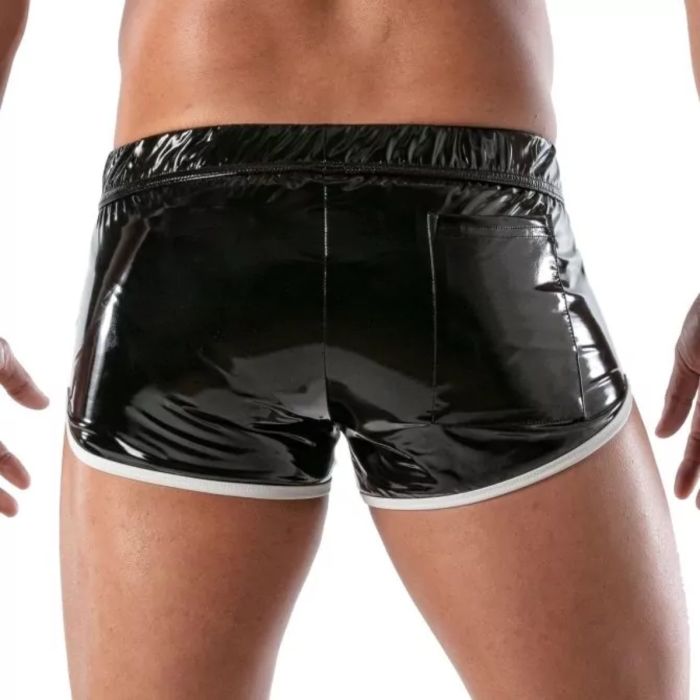 TOF Paris Vinyl Fetish Shorts Black/White