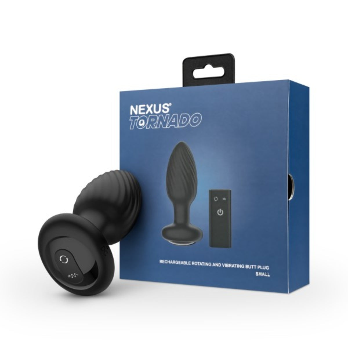 Nexus Tornado Remote Control Vibrating and Rotating Butt Plug Small Nexus Tornado Remote Control Vibrating and Rotating Butt Plug Small