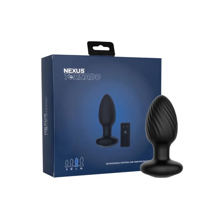 Nexus Tornado Remote Control Vibrating and Rotating Butt Plug Large