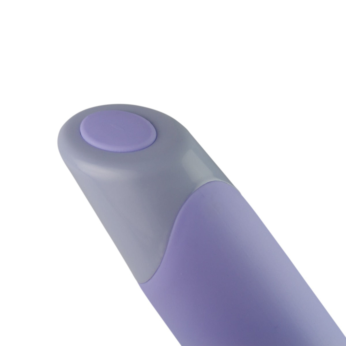 You Love Me Vibe Me Velvet Soft Vibrator Lilac close up showing button