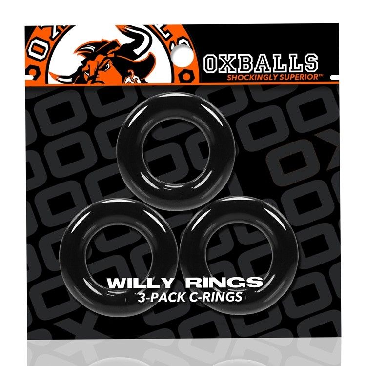 Willy Rings 3-pack Cockrings Black (8070336217327)