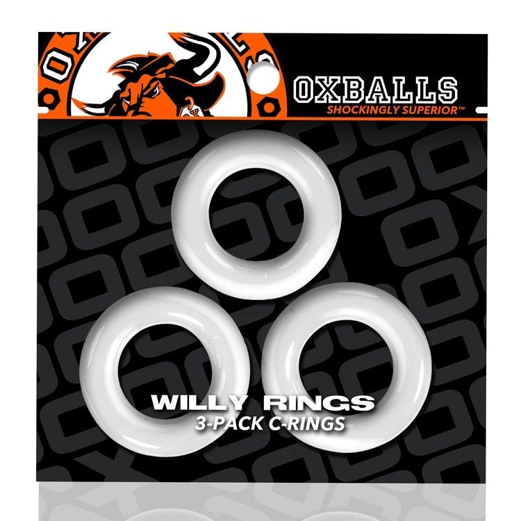 Oxballs Willy Rings 3 Pack Cock Rings White (8251325481199)
