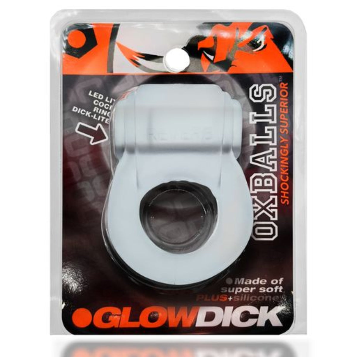 Oxballs Glowdick Cock Ring with LED Clear Ice (8212463190255)