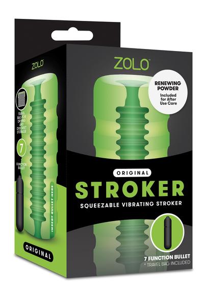 Zolo Original Squeezable Vibrating Stroker Green (8252860399855)