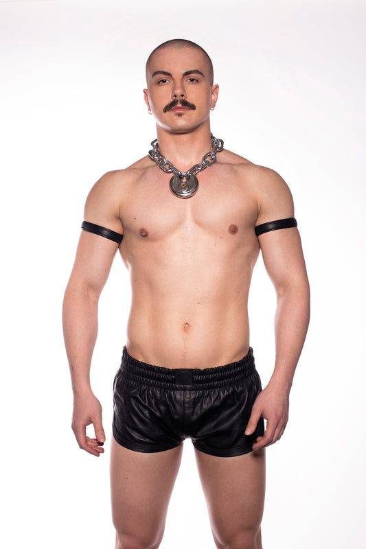 Leather Sports Shorts (4401328455818)