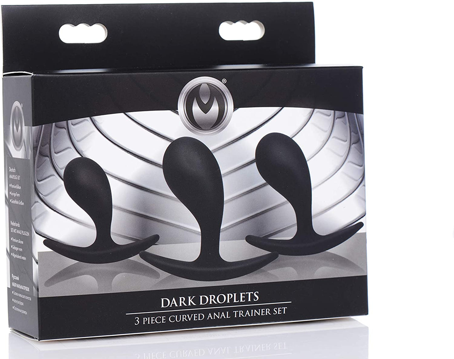 Dark Droplets 3 Piece Curved Silicone Anal Trainer Set (6937609371812)