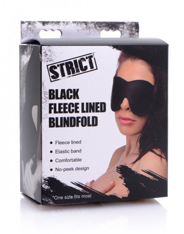 Black Fleece Lined Blindfold (7432672215279)