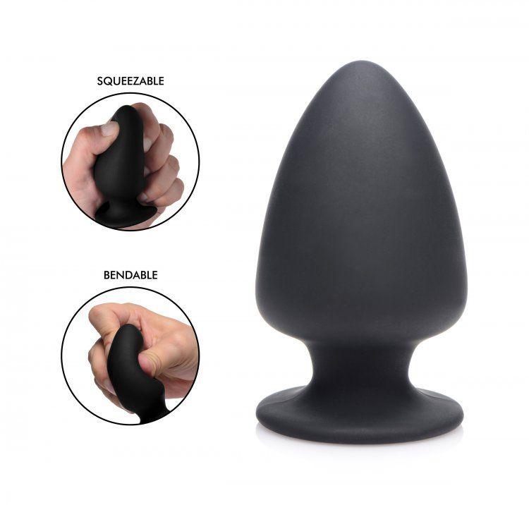 Squeezable Silicone Anal Plug - Small (7432649965807) (7432650031343)